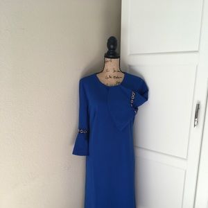 Dennis Basso blue dress size 10
